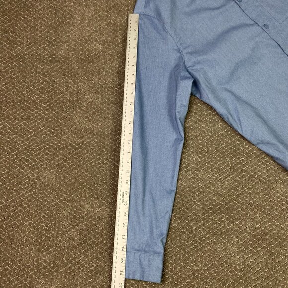 Lululemon Button Up Shirt Men's Large Slim Blue Commission Button Down Front - Picture 10 of 11